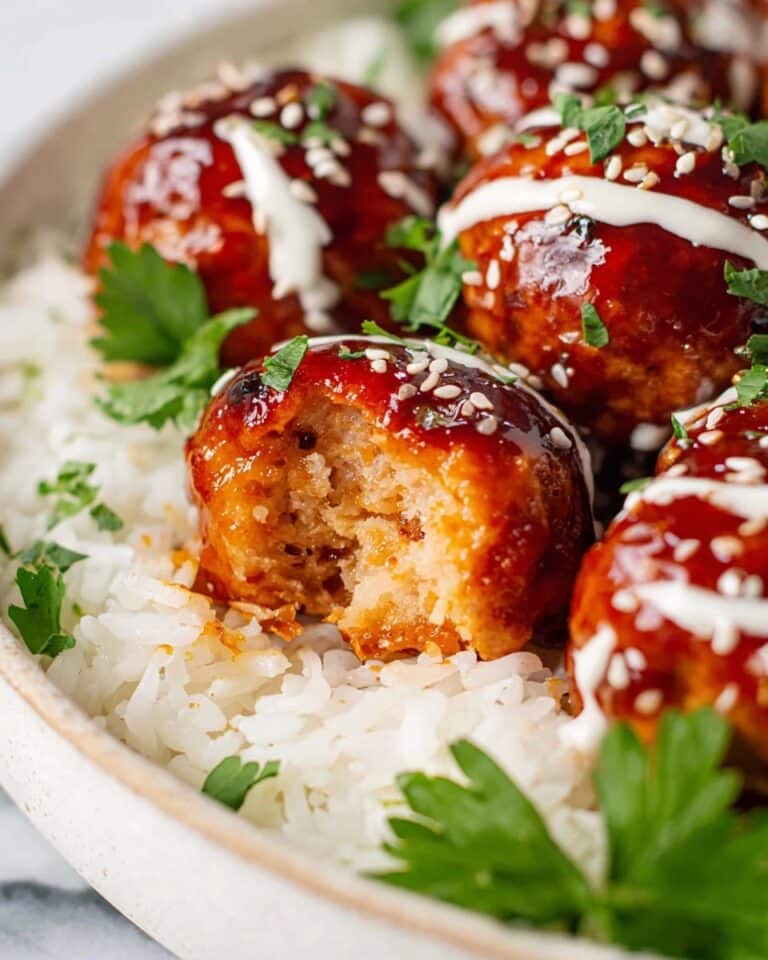 Salmon Meatballs with Homemade BBQ Sauce Recipe