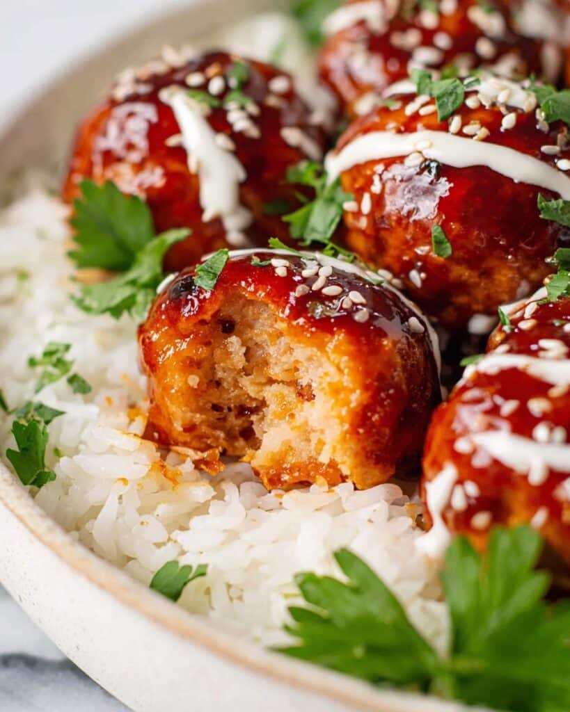 Salmon Meatballs with Homemade BBQ Sauce Recipe