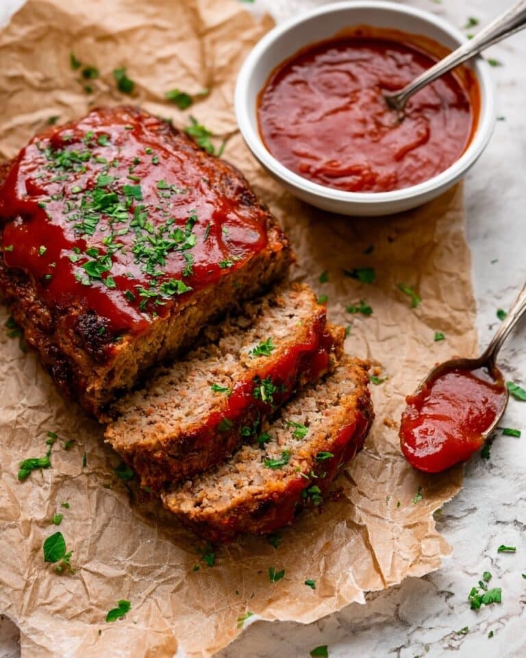 Turkey Meatloaf with Ketchup and Marjoram Recipe