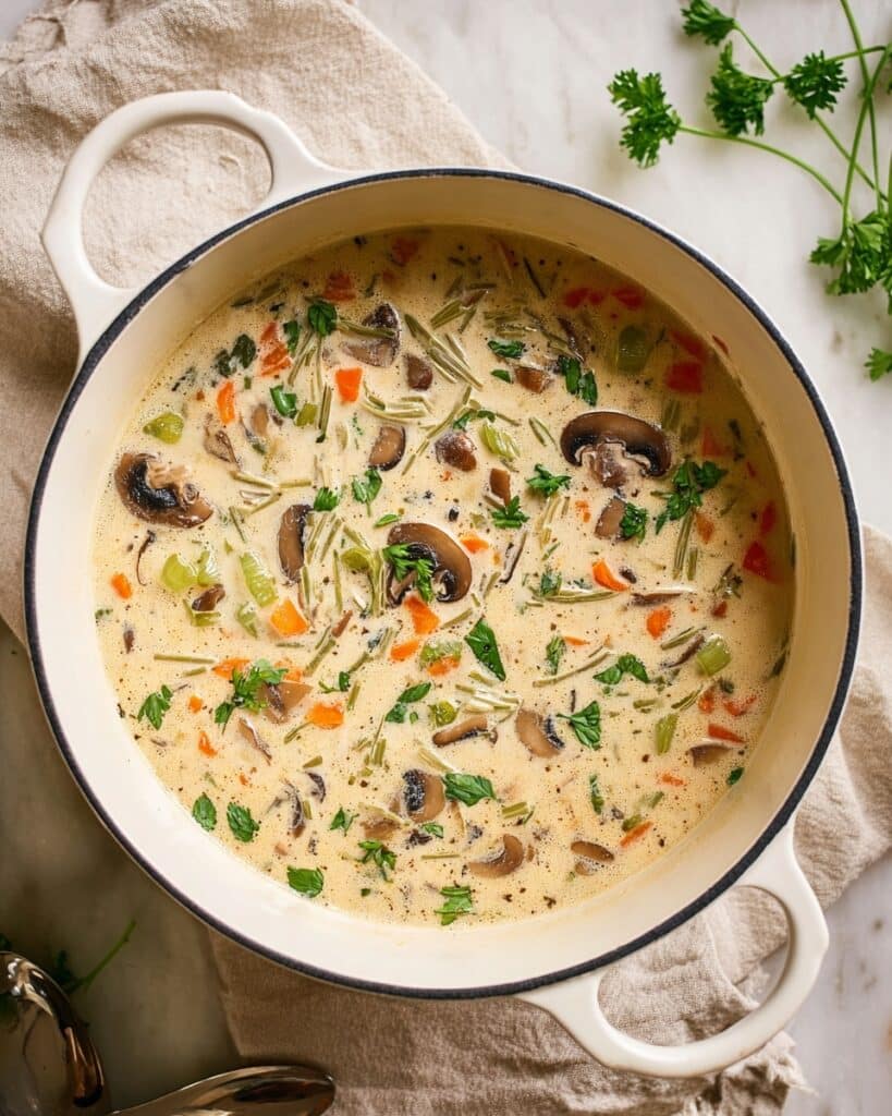 Creamy Chicken Mushroom Soup Recipe