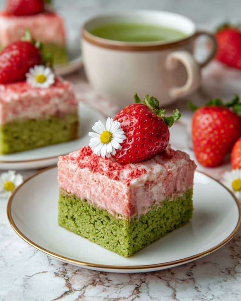 Strawberry Matcha Latte Cake Recipe