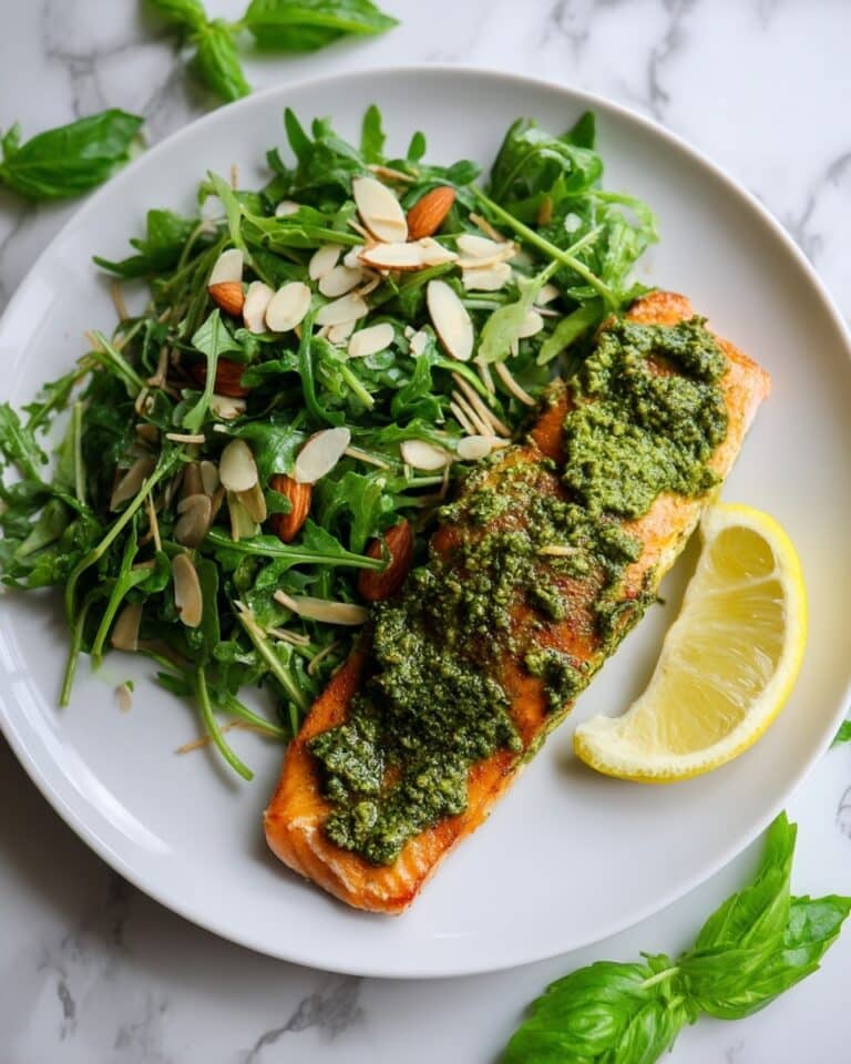 Crispy Pan-Seared Salmon with Pistachio Pesto Recipe