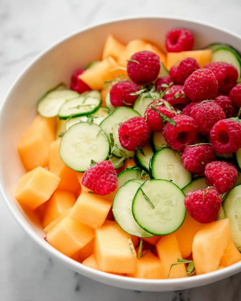 Cantaloupe Salad with Honey Lemon Dressing Recipe