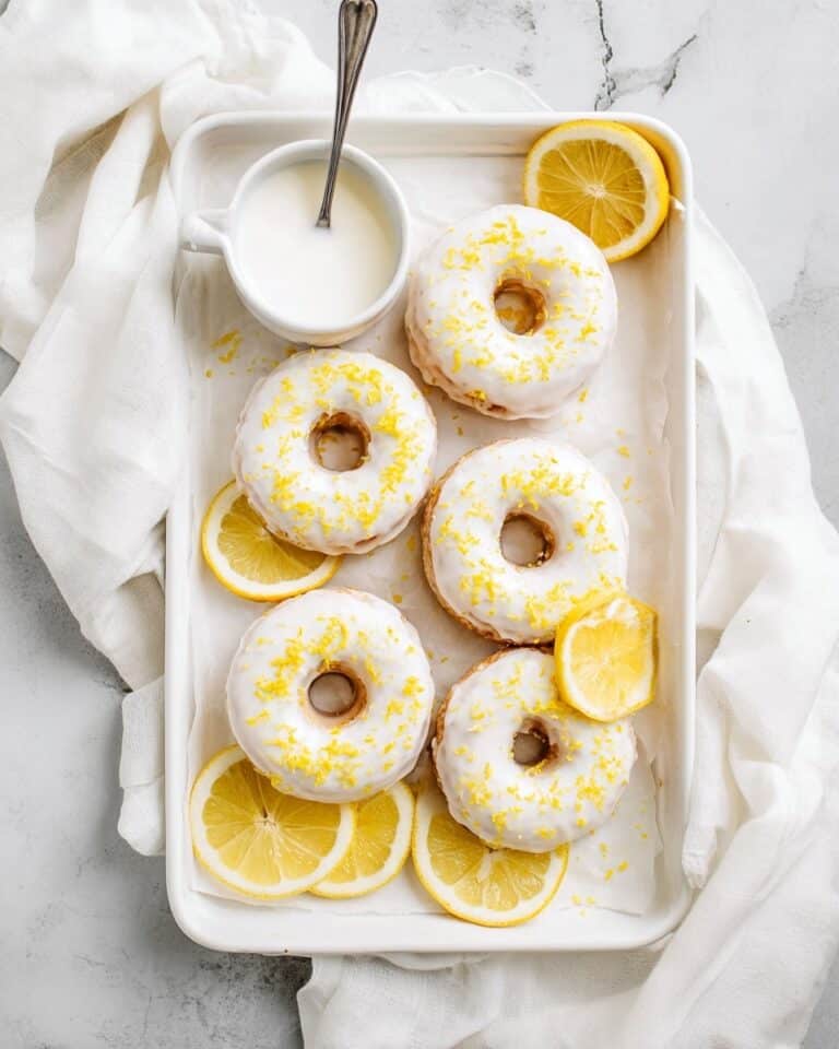 Lemon Vanilla Protein Donuts with Glaze Recipe