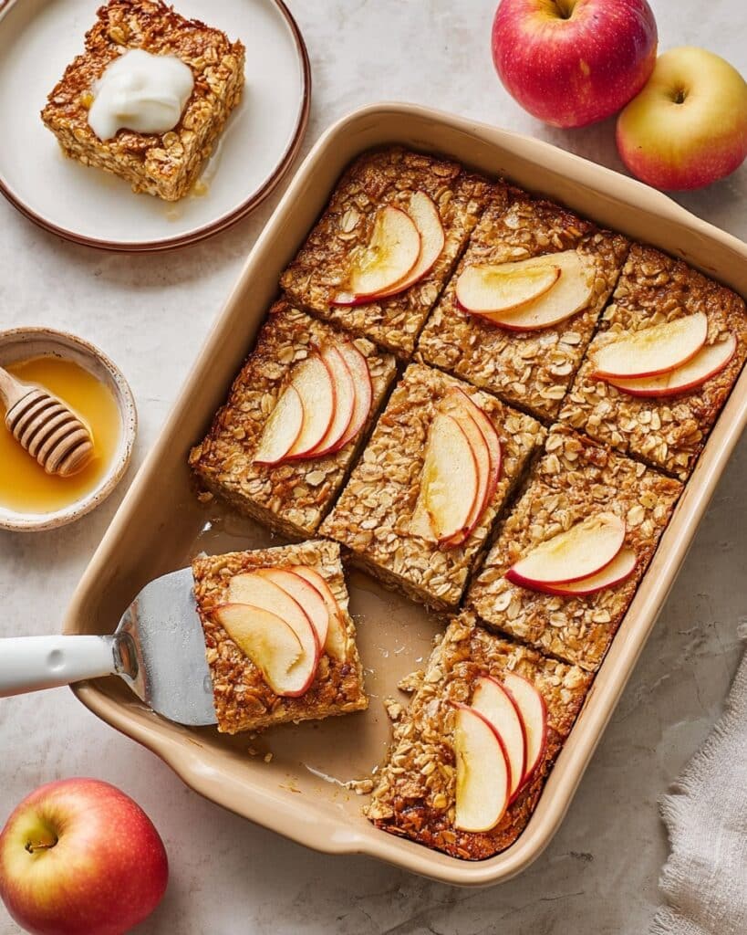 Apple Cinnamon Baked Oatmeal with Greek Yogurt Recipe