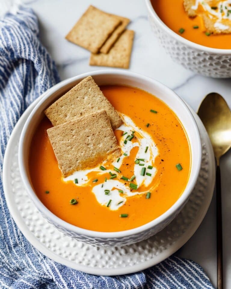 Spicy Smoked Gouda & Roasted Red Pepper Bisque Recipe