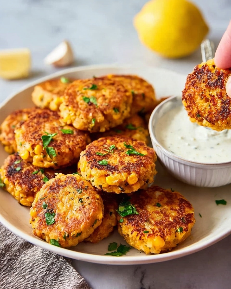 Lemon Garlic Salmon Cakes Recipe