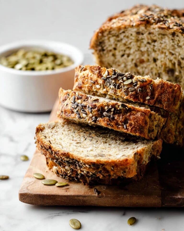 No Knead Seeded Oat Bread Recipe