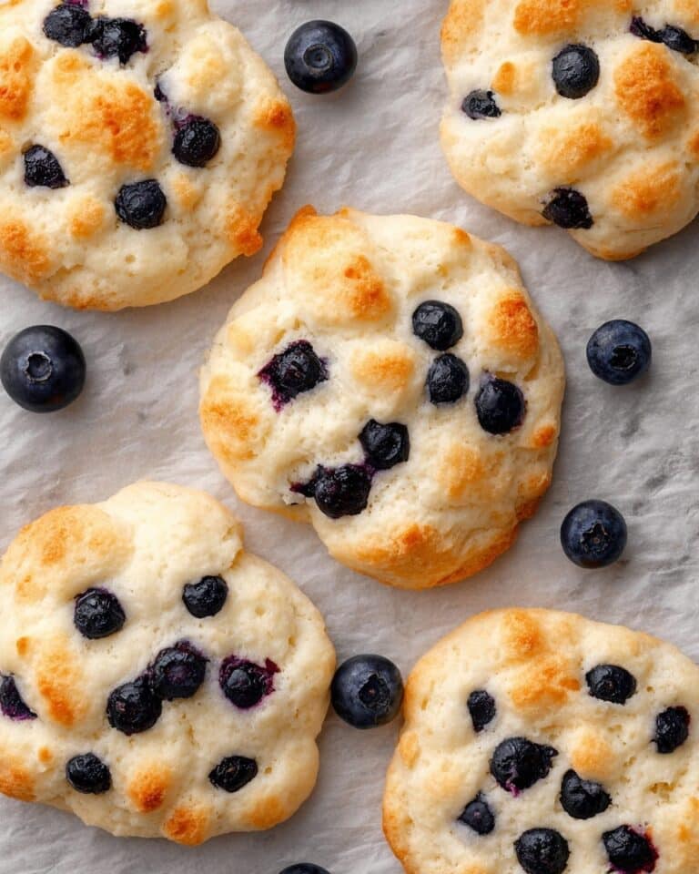 Cottage Cheese Cloud Bread with Fresh Blueberries Recipe