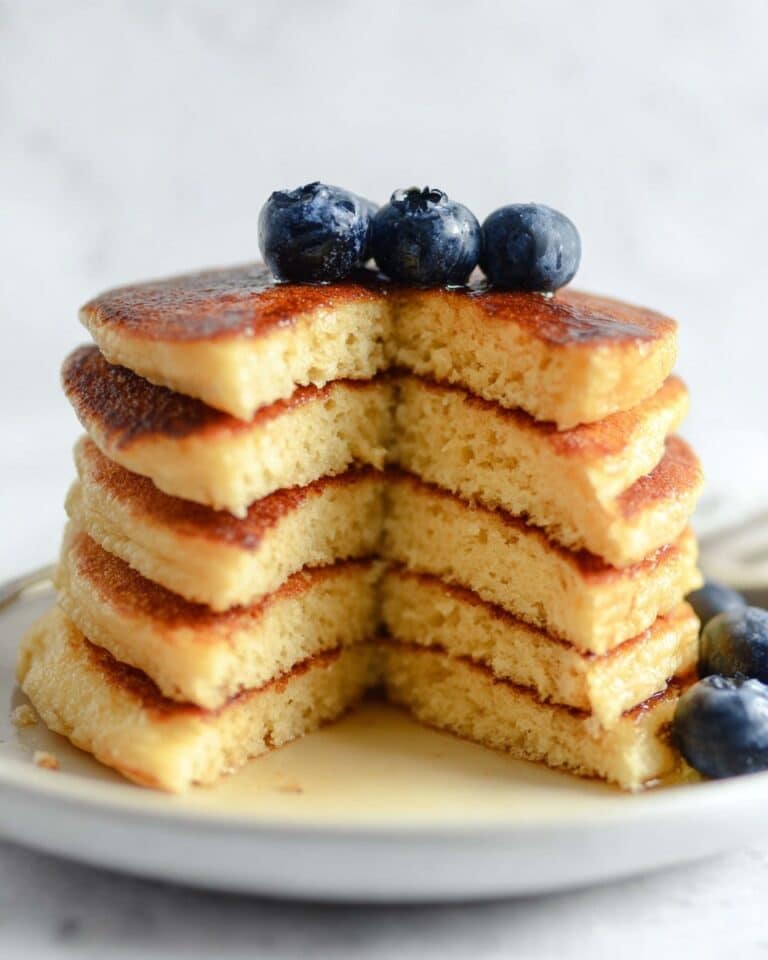 Chickpea Flour Pancakes with Vanilla, Cinnamon, and Maple Syrup Recipe