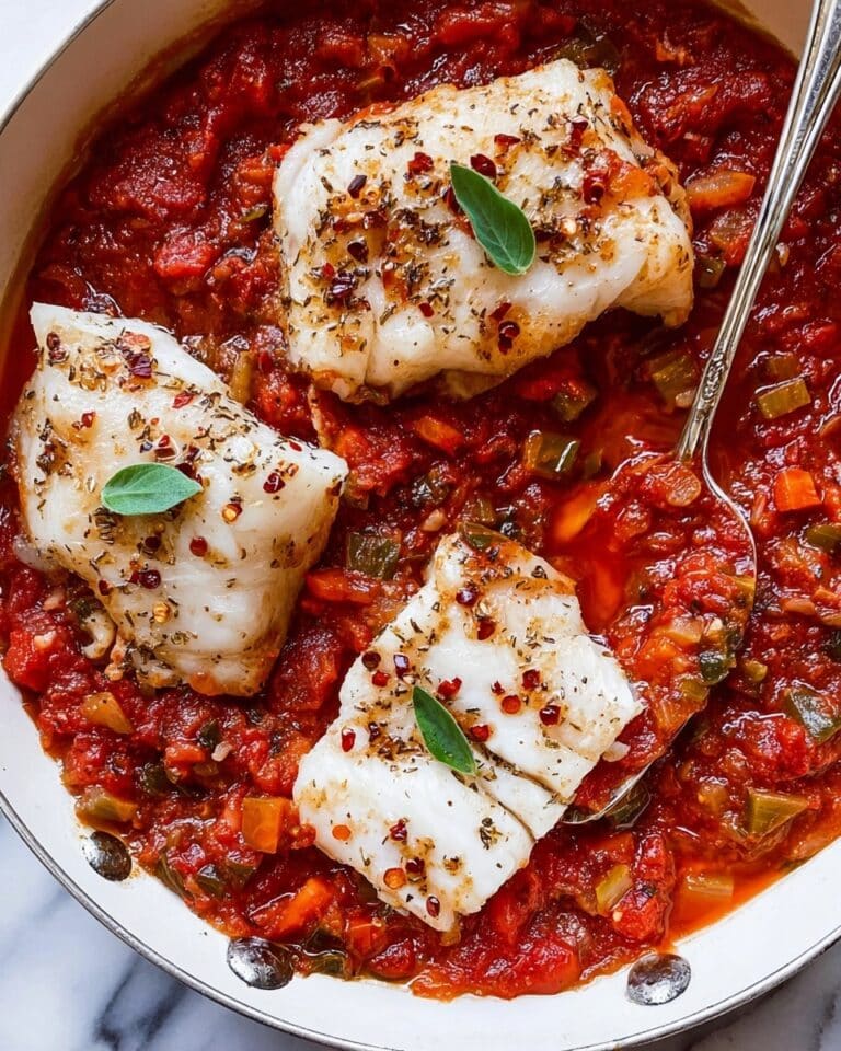Mediterranean Sea Bass in Tomato Basil Sauce Recipe