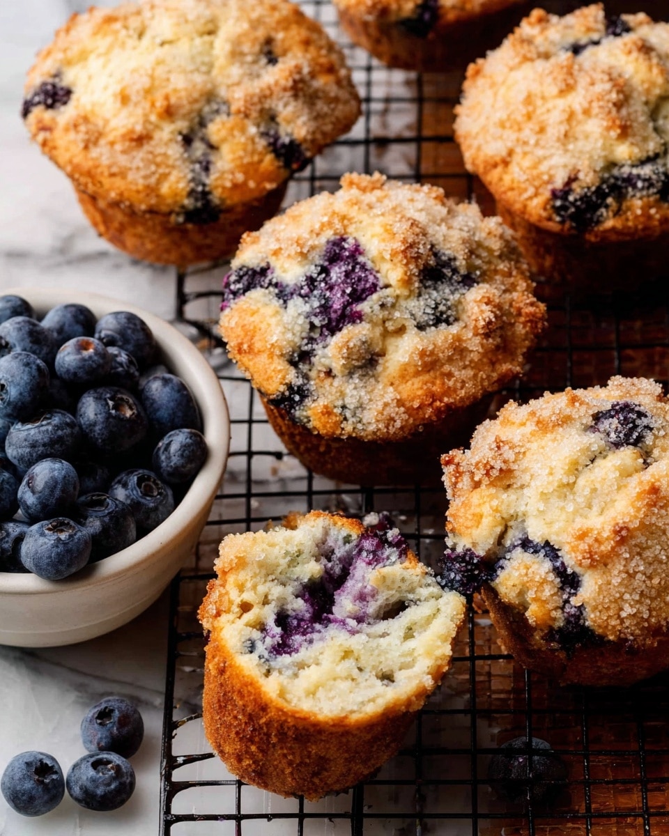 Bakery Style Blueberry Muffins Recipe