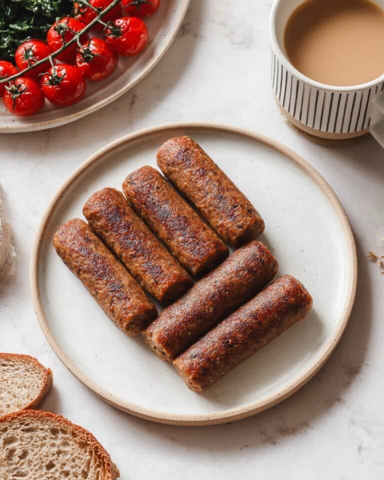 Pan-Fried Italian Vegan Sausage with White Beans and Walnuts Recipe