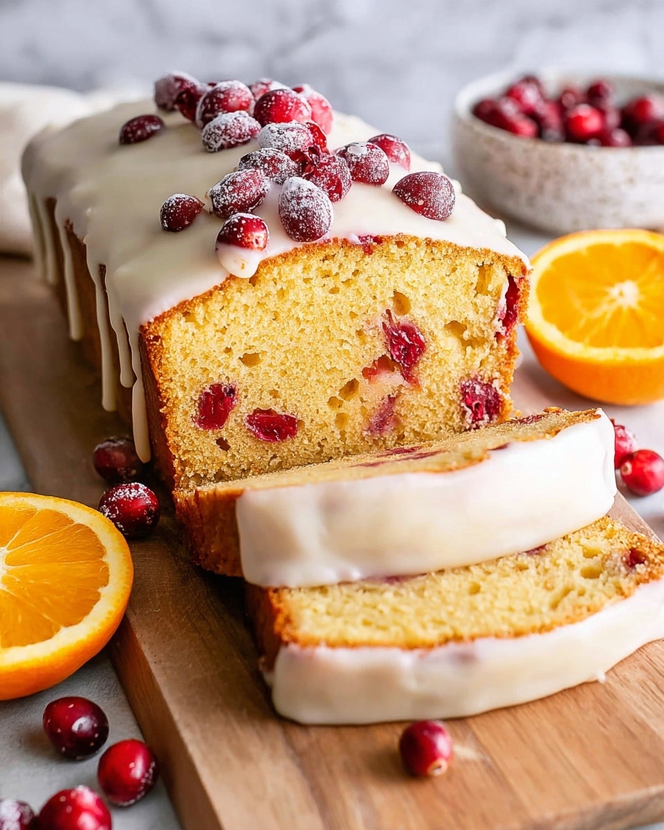 Cranberry Orange Bread with Glaze Recipe