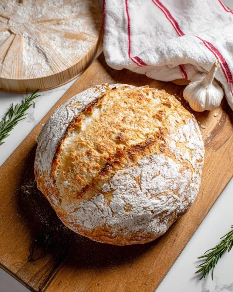 Roasted Garlic Rosemary Artisan Bread Recipe