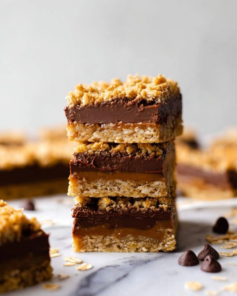 Decadent Oatmeal Fudge Bars Recipe