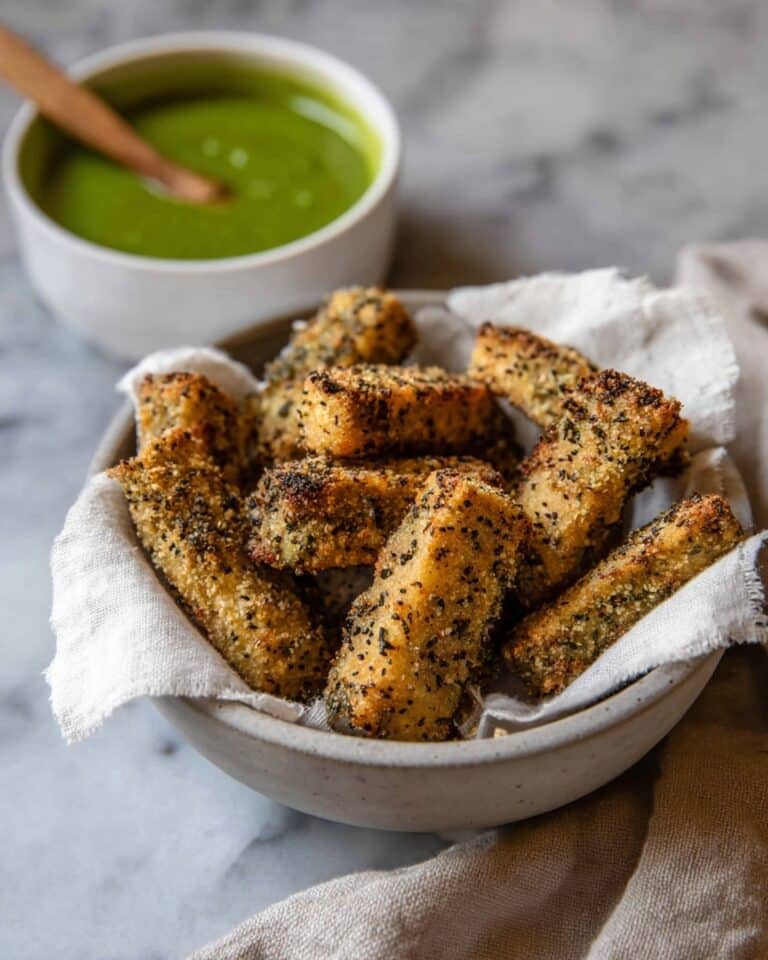 Crispy Air Fryer Tofu Nuggets with Mediterranean Marinade Recipe