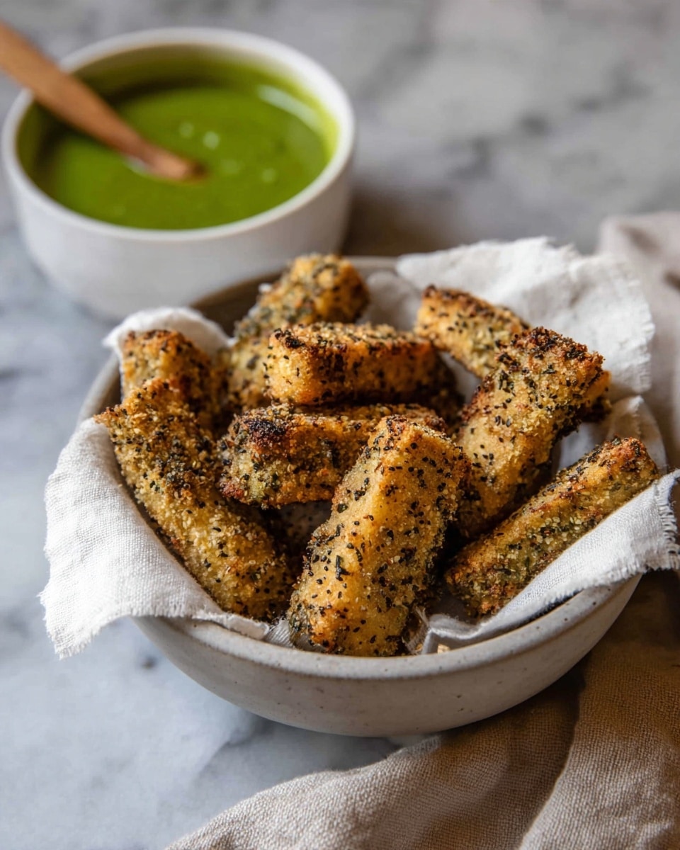 Crispy Air Fryer Tofu Nuggets with Mediterranean Marinade Recipe