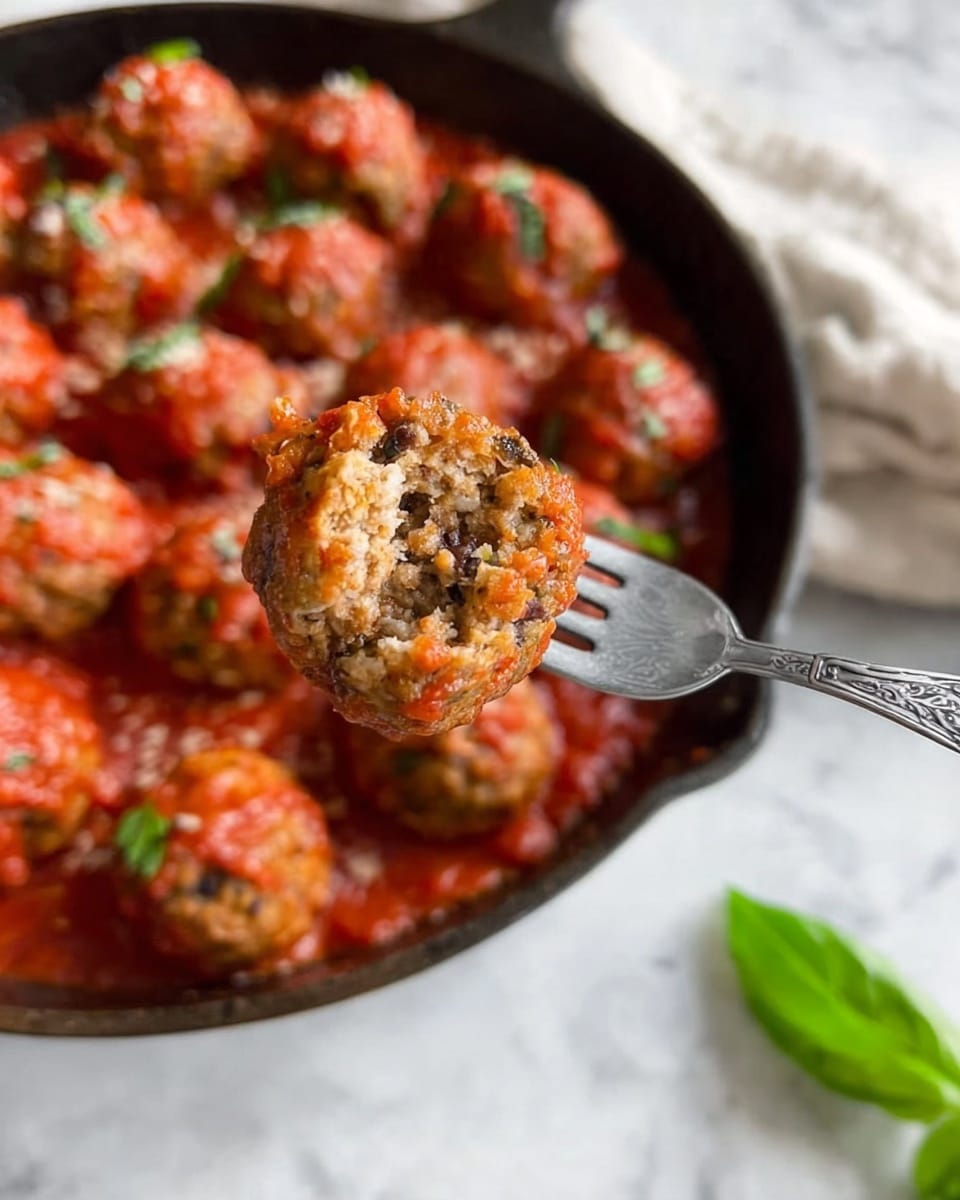 Mushroom Meatballs in Tomato Sauce (Vegan) Recipe