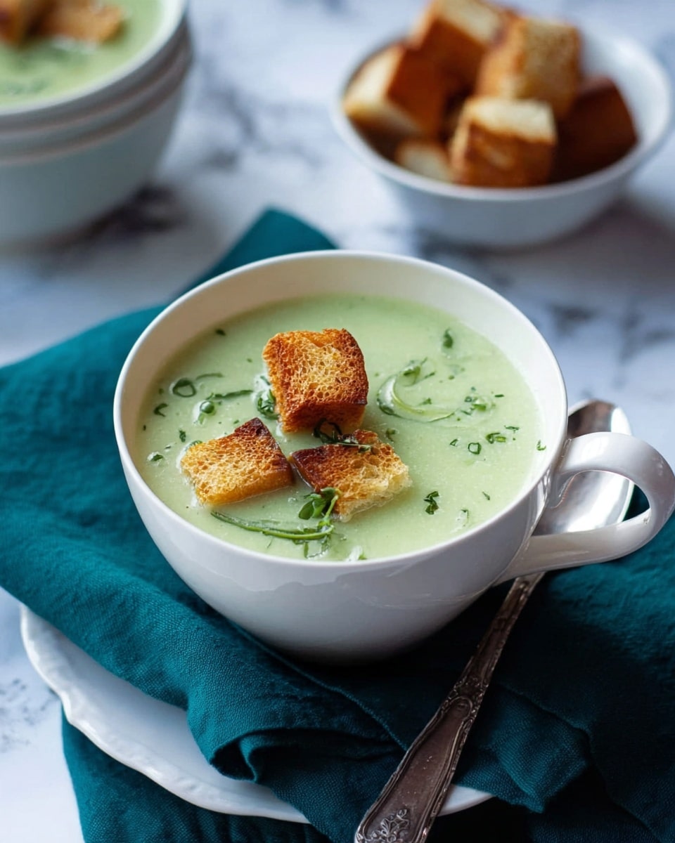Zucchini Leek Soup with Sourdough Croutons Recipe