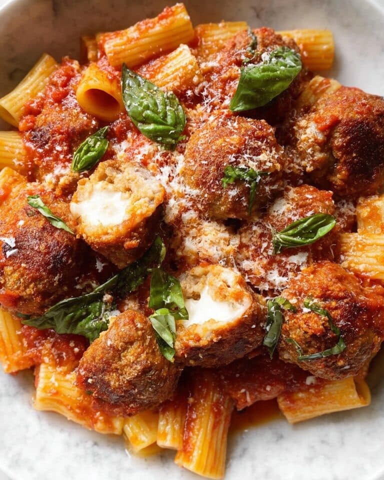 Mozzarella-Stuffed Chicken Meatballs Recipe