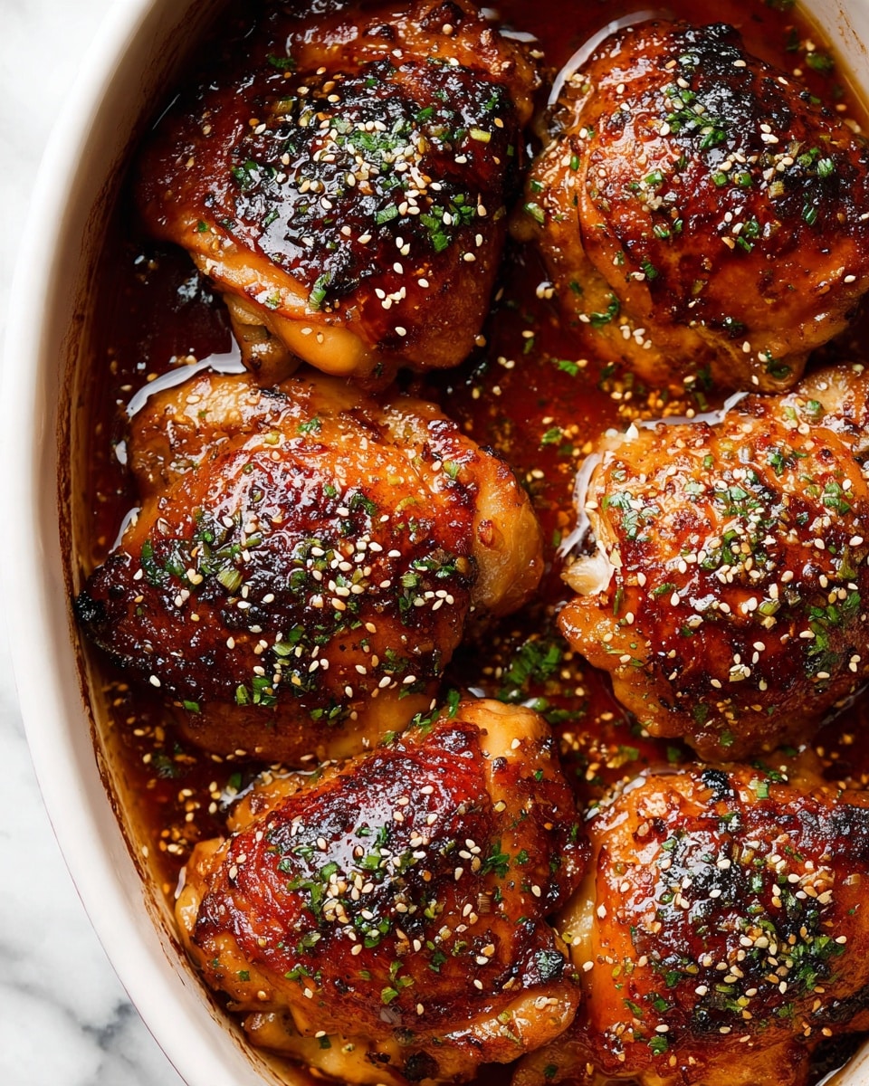 Honey Garlic Baked Chicken Thighs Recipe