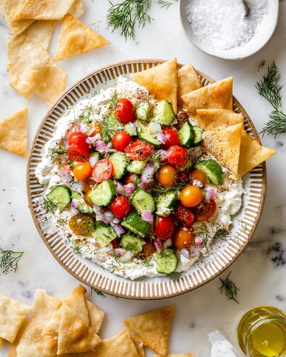 Cottage Cheese Salad with Fresh Veggies and Herbs Recipe