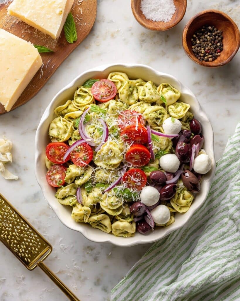 Pesto Tortellini Pasta Salad Recipe
