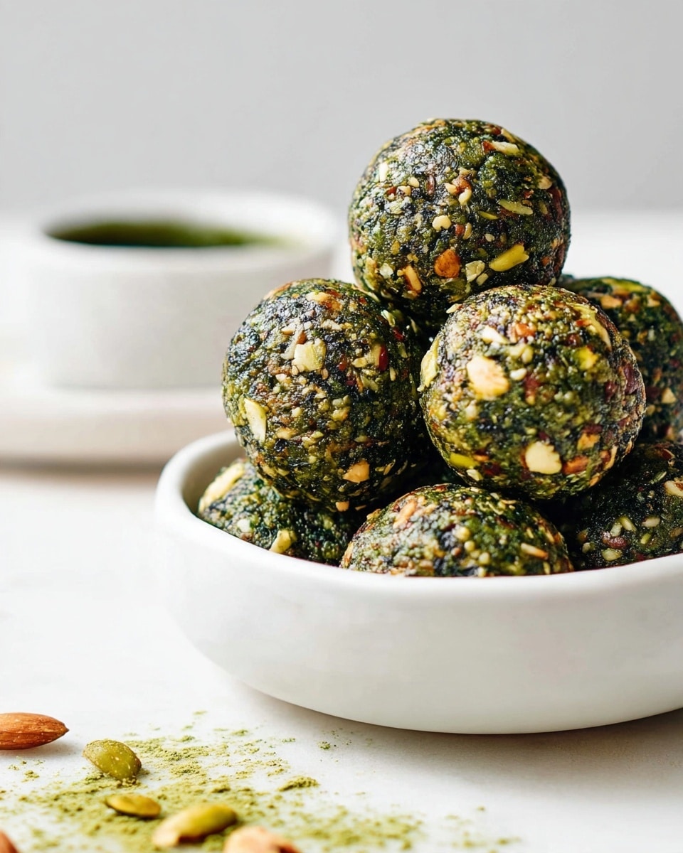 Matcha Pistachio Energy Balls Recipe