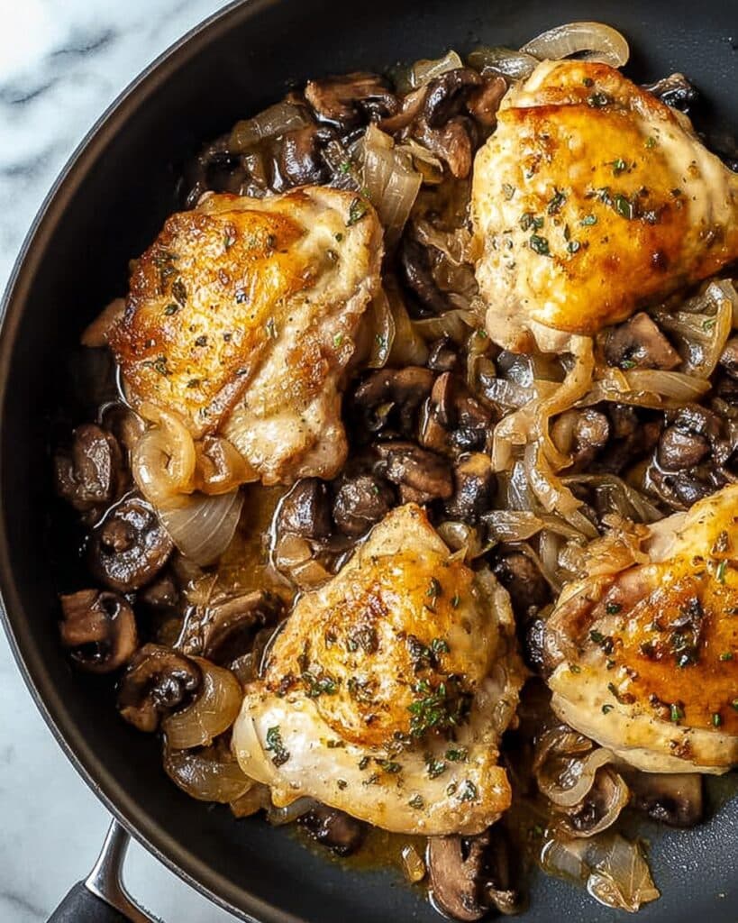 Low Carb Balsamic Chicken with Onions and Mushrooms Recipe