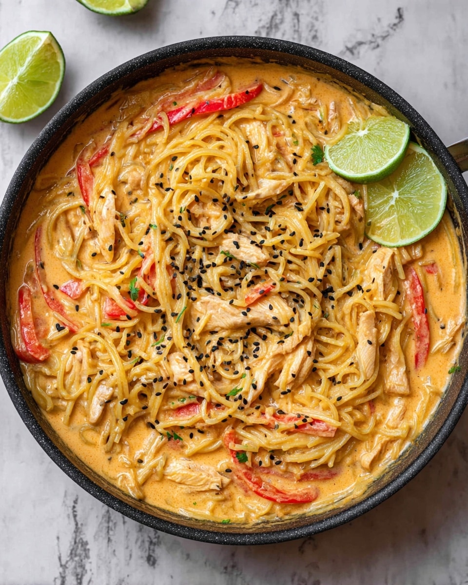 Thai Curry Noodles with Chicken and Coconut Sauce Recipe