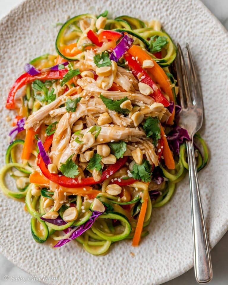Peanut Chicken Zucchini Noodles Recipe